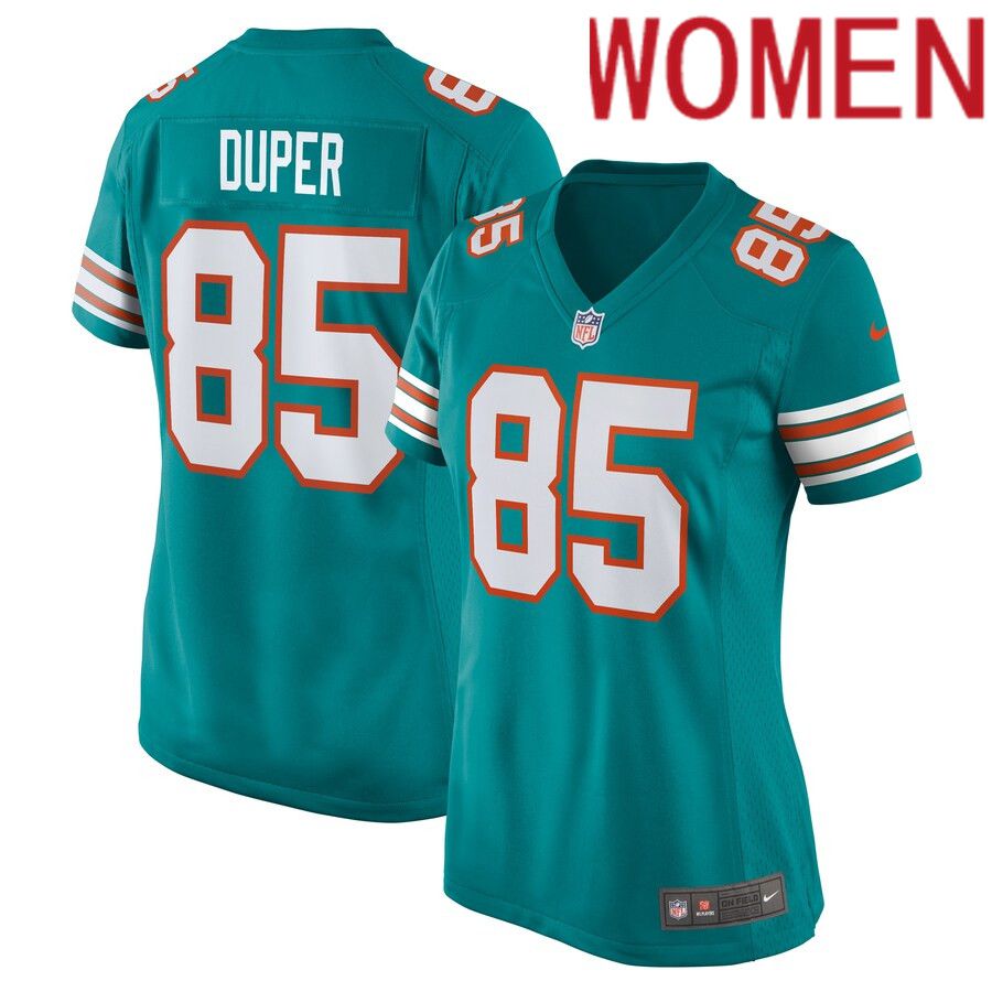 Women Miami Dolphins 85 Mark Duper Nike Aqua Retired Player NFL Jersey